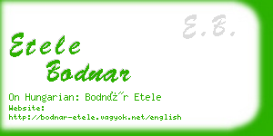 etele bodnar business card